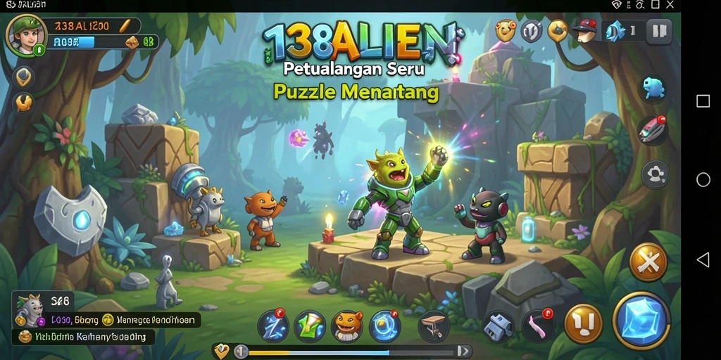 Screenshot menarik dari gameplay 138ALIEN yang penuh tantangan puzzle.