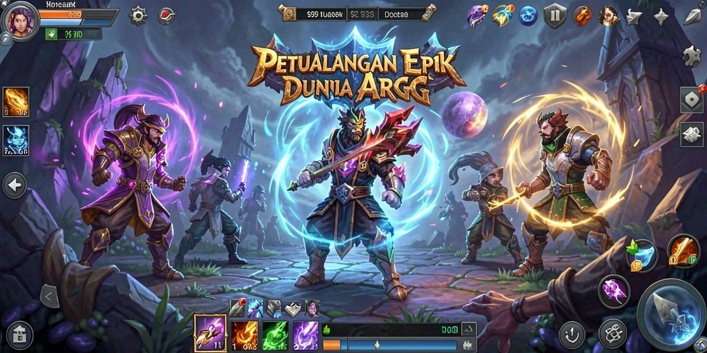 Tampilan gameplay ARPG yang menegangkan dan memukau.