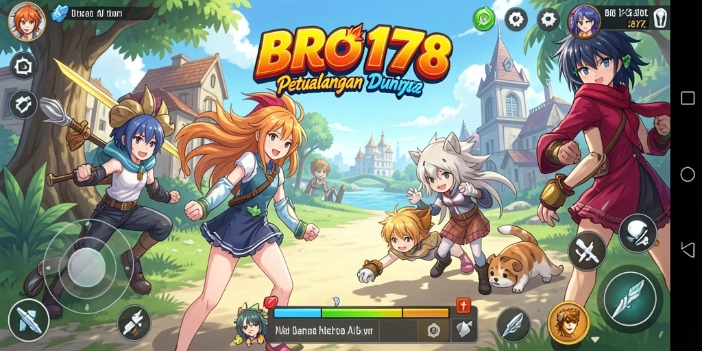 Screenshot BRO178 menampilkan pertarungan epik dalam dunia anime yang menakjubkan.