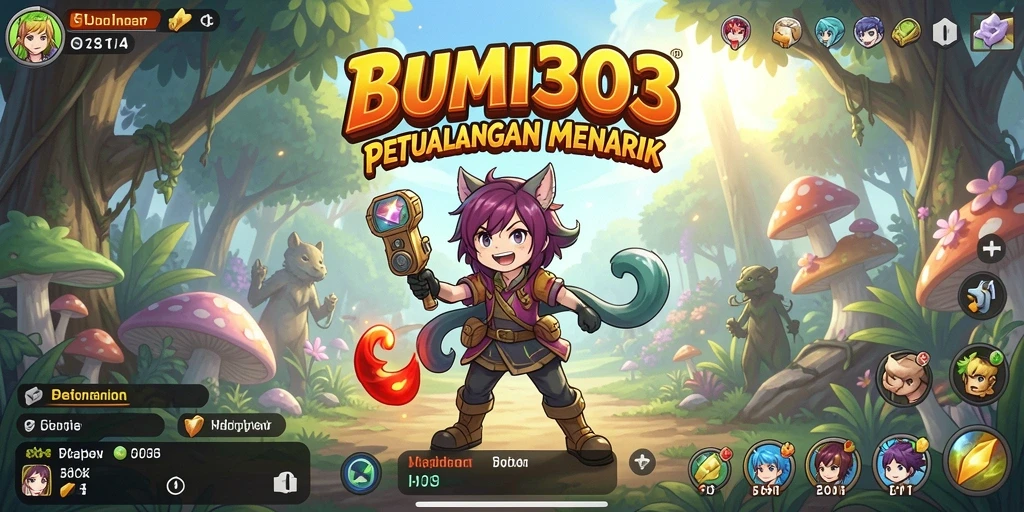 Screenshot menampilkan aksi pertarungan karakter Anime di BUMI303.