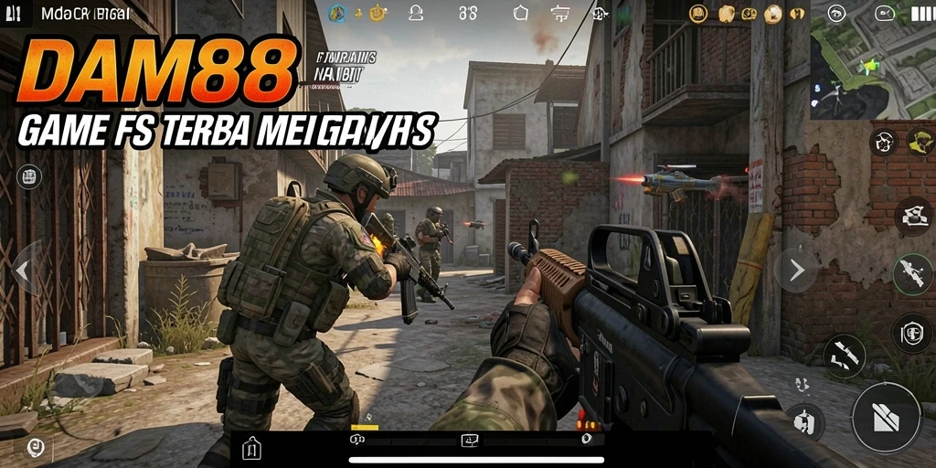 Tampilan seru dari gameplay FPS di DAM88, penuh aksi menegangkan.