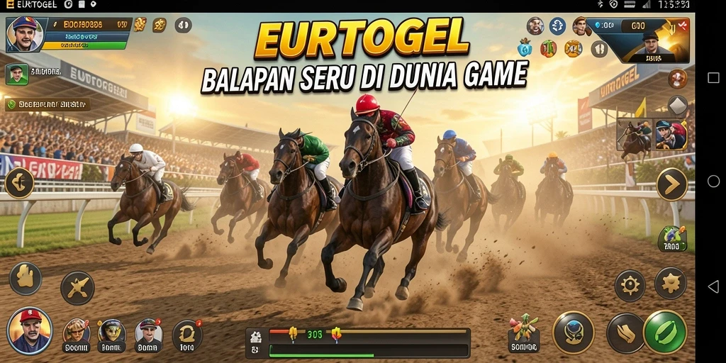 Tampilan gameplay balapan yang menegangkan dan seru.
