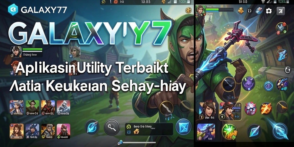 Tampilan antarmuka aplikasi GALAXY77 yang menarik dan fungsional.