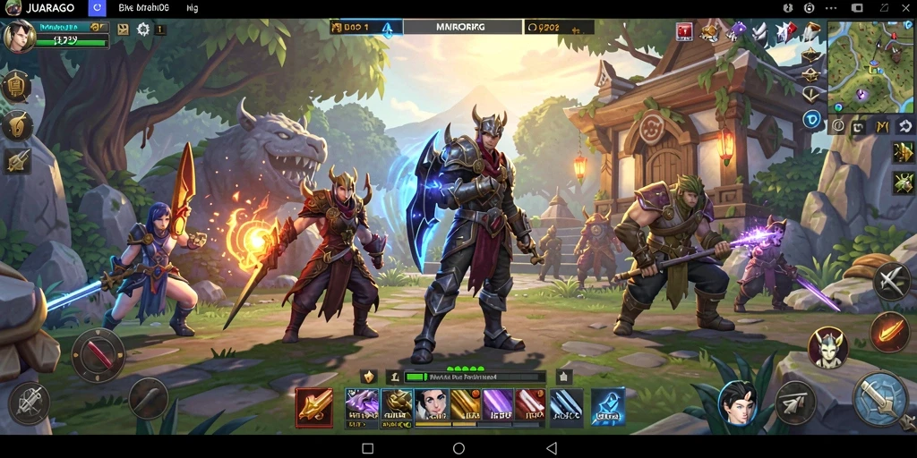 Tangkapan layar JUARAGO menampilkan aksi seru dalam game MMORPG.