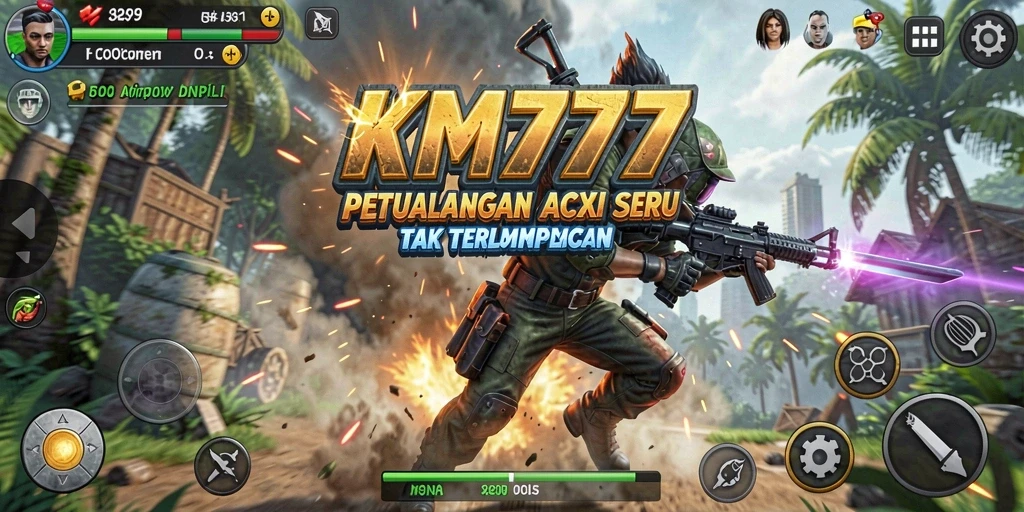 Tampilan gameplay KM777 yang menegangkan dan penuh aksi.