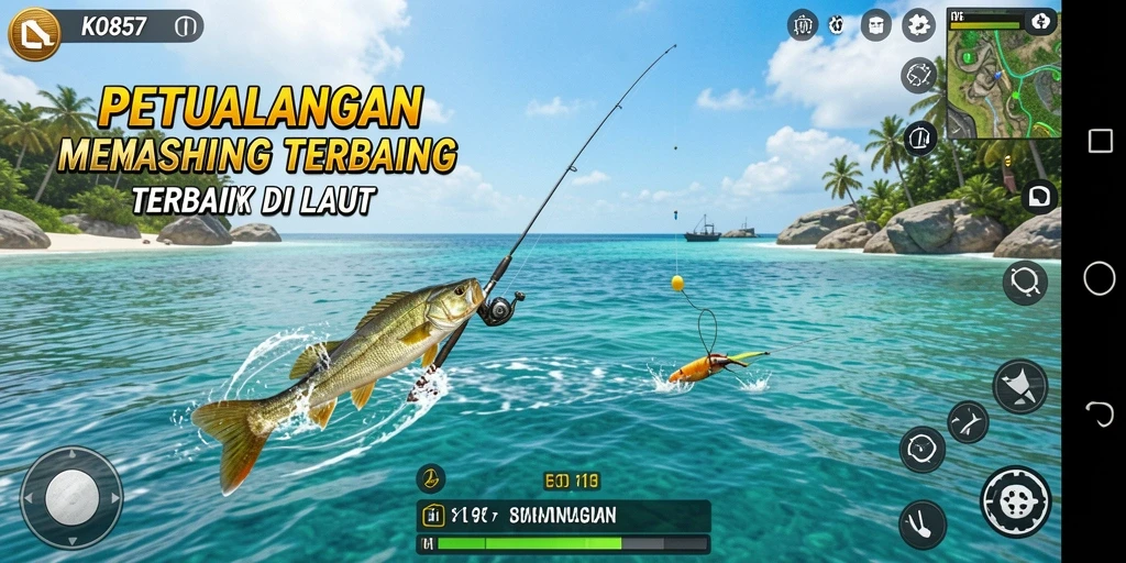 Tangkapan ikan besar di laut dengan grafik memukau dari KO857.
