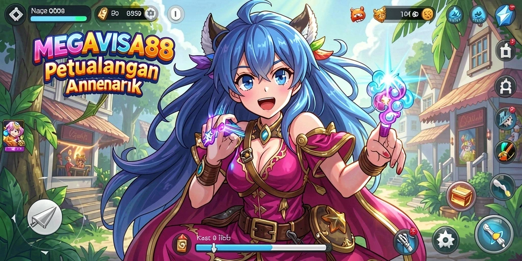 Screenshot gameplay MEGAVISA88 menampilkan aksi seru karakter Anime.