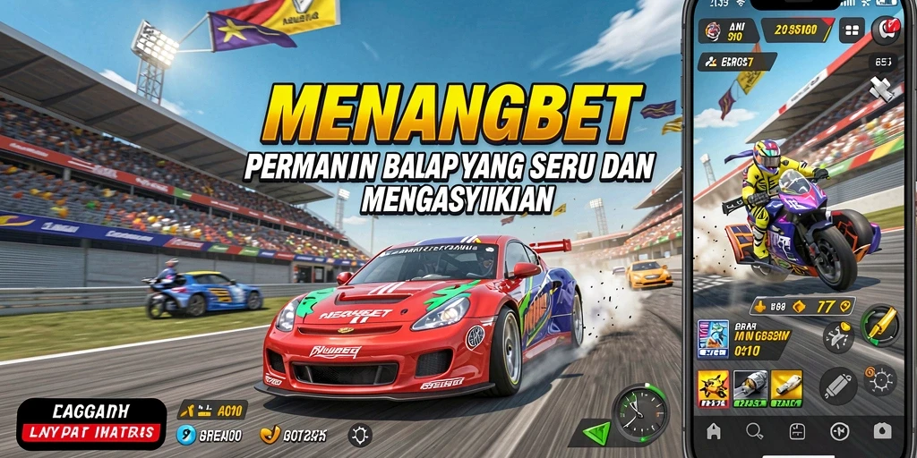 Screenshot permainan MENANGBET menampilkan akselerasi balap yang mendebarkan.