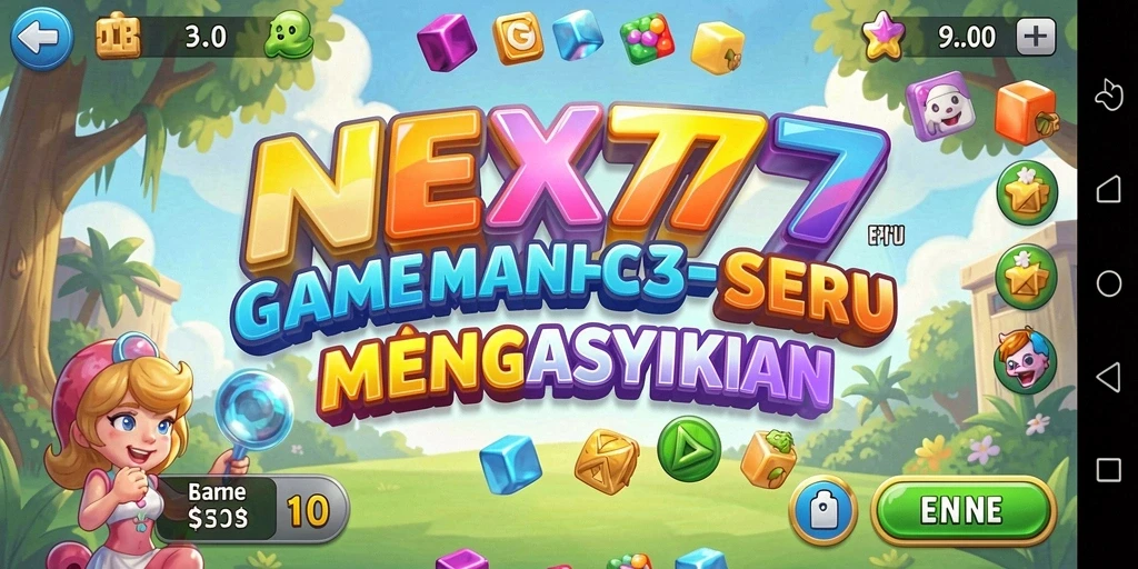 Tampilan gameplay NEX777 yang menarik dalam genre Match-3.