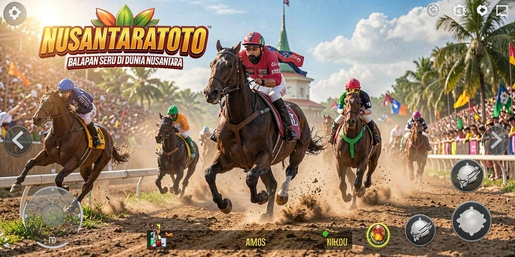 Tampilan gameplay NUSANTARATOTO yang seru dan kompetitif di lintasan balap.