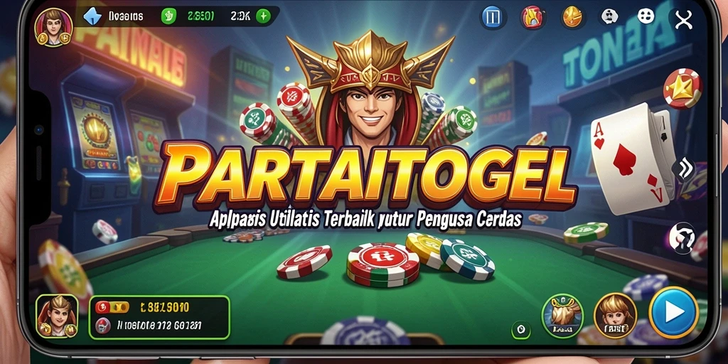 Tampilan antarmuka aplikasi PARTAITOGEL yang user-friendly