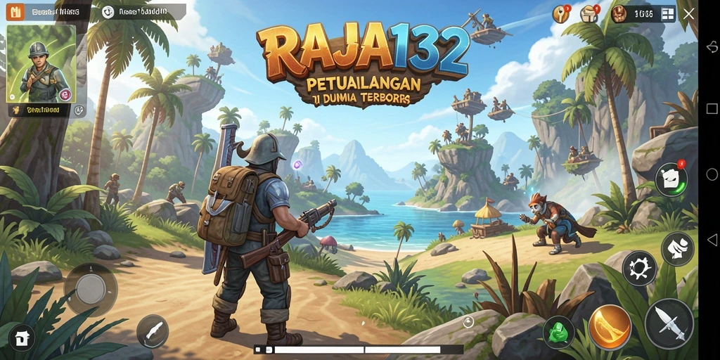 Screenshot utama RAJA132 menampilkan gameplay dunia terbuka yang luas dan menarik.