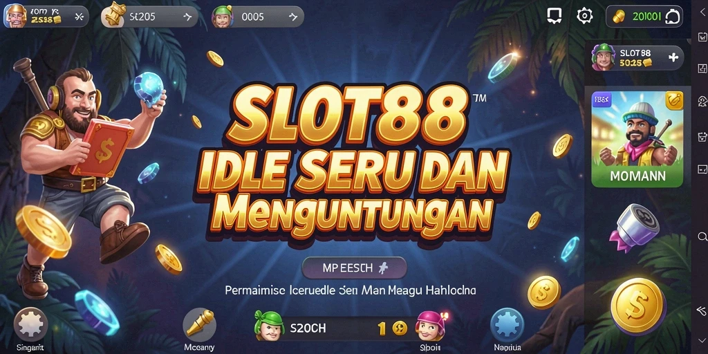 Tangkapan layar utama SLOT88 menunjukkan gameplay Idle yang menarik dan kaya fitur.