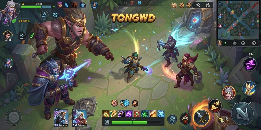 Tampilan gameplay epik dan grafik menawan di TONGWD.